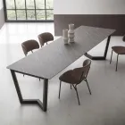 Table Extensible Jusqu'à 300 cm en HPL Stratifié Made in Italy - Bastiano Viadurini