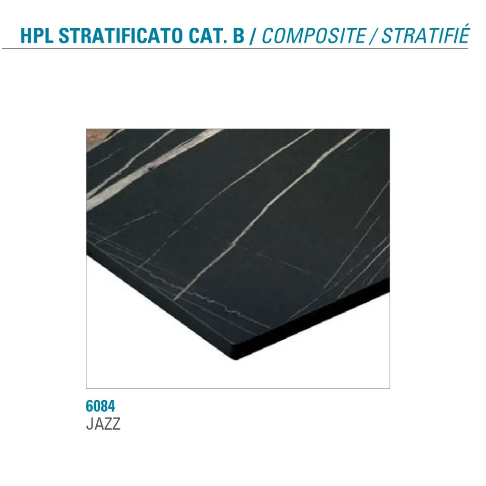 Table Extensible Jusqu'à 300 cm en HPL Stratifié Made in Italy - Bastiano Viadurini