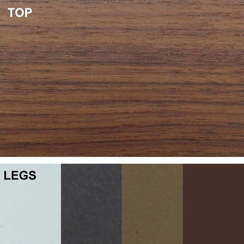 Table extensible jusqu'à 300 cm en bois et acier fabriquée en Italie - Settimmio Viadurini