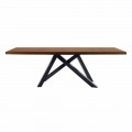 Table extensible jusqu'à 300 cm en bois et acier Made in Italy - Settimmio
