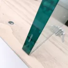 Table Extensible jusqu'à 300 cm en Bois Plaqué et Verre - Déchirure Viadurini