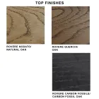 Table Extensible jusqu'à 300 cm en Bois Plaqué et Verre - Déchirure Viadurini