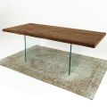 Table Extensible jusqu'à 300 cm en Bois Plaqué et Verre Made in Italy – Strappo