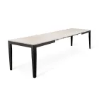 Table extensible jusqu'à 316 cm en Mélamine et Piètement Métal - Encens Viadurini
