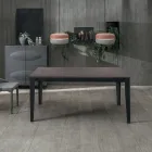 Table extensible jusqu'à 316 cm en Mélamine et Piètement Métal - Encens Viadurini