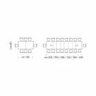 Table extensible jusqu'à 470 cm en bois plaqué Made in Italy – Gordito Viadurini