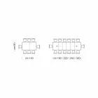 Table extensible jusqu'à 470 cm en bois plaqué Made in Italy – Gordito Viadurini