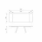 Table extensible en placage de chêne et Travis black metal Viadurini