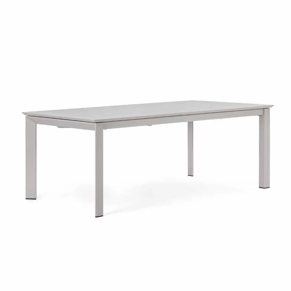 Table extensible en aluminium design moderne pour l'extérieur Homemotion - Casper Viadurini
