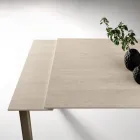 Table extensible en deux tailles, en métal et en pierre effet marbre - Morfeo Viadurini