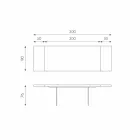 Table extensible en placage de chêne avec pieds en verre Nico Viadurini