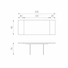 Table extensible en placage de chêne avec pieds en verre Nico Viadurini
