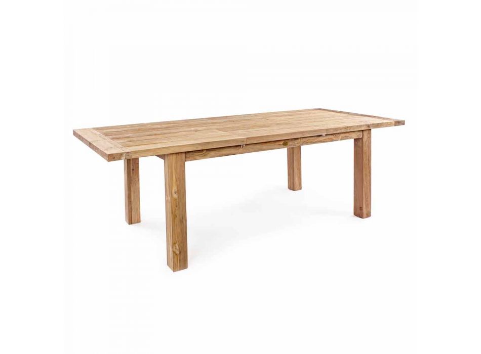 Table de jardin extensible en bois pour 6 personnes Homemotion - Hunter Viadurini
