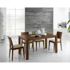 Table extensible en bois de frêne avec bandes latérales en frêne - Ketla Viadurini