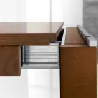 Table extensible en bois de frêne avec bandes latérales en frêne - Ketla Viadurini