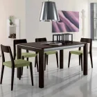 Table extensible en frêne avec bandes latérales peintes en gris - Ketla Viadurini