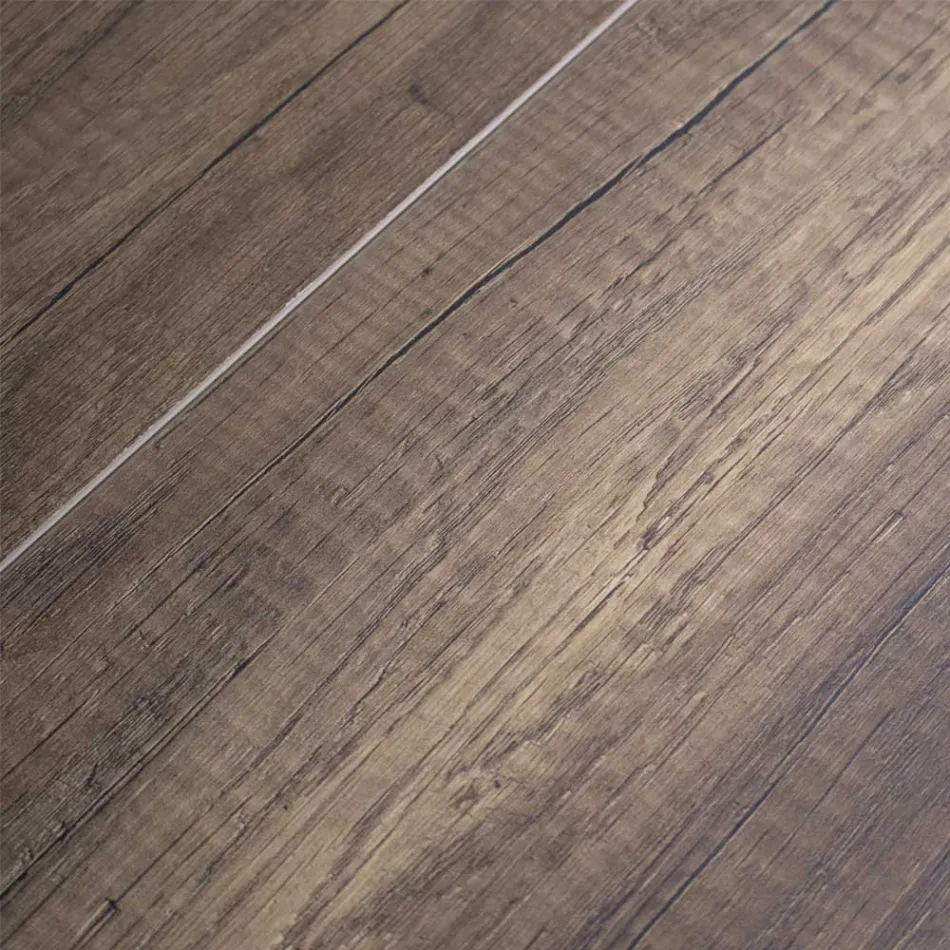 Table Extensible en Bois Mélamine et Piètement en Fer Anthracite - Sassone Viadurini