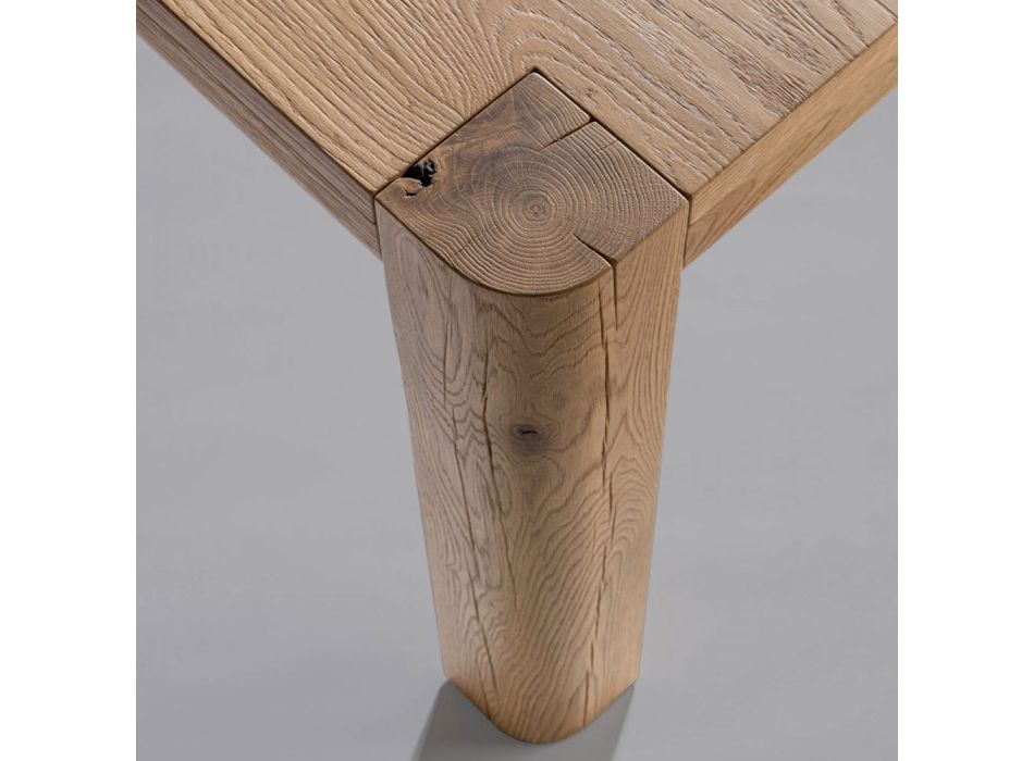 Table extensible en latté et pieds carrés Made in Italy - Rillian Viadurini