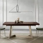 Table extensible en mélamine en 2 finitions différentes fabriquée en Italie - Tecna Viadurini