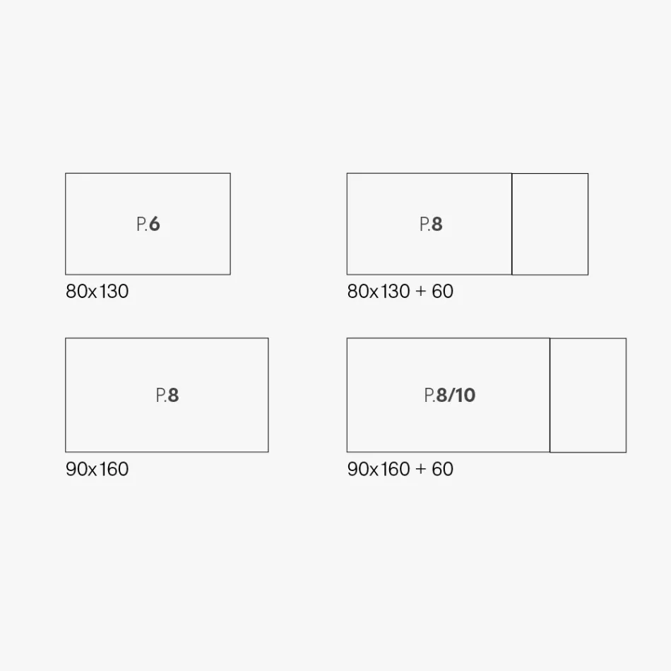 Table extensible en mélamine de différentes finitions fabriquée en Italie - Lily Viadurini