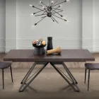 Table pliante extensible en métal et mélamine fabriquée en Italie - Meluso Viadurini