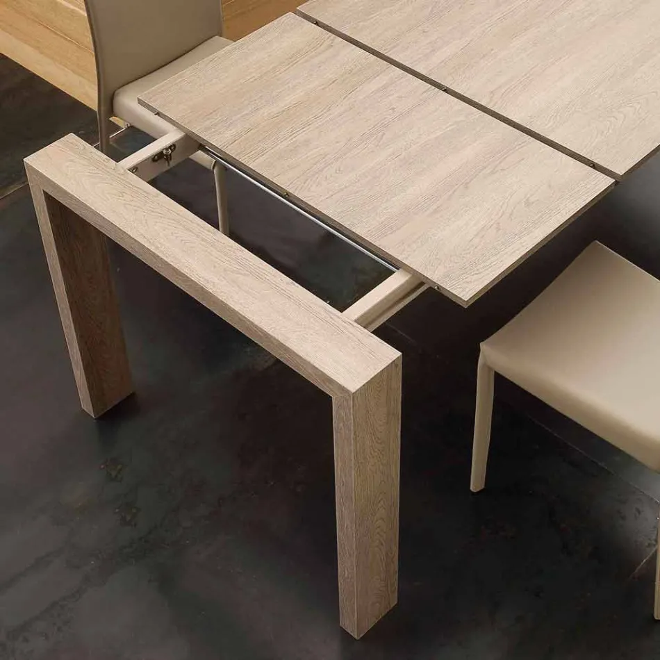Table extensible en mélaminé et MDF moderne Jesi Viadurini