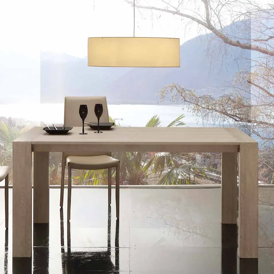 Table extensible en mélaminé et MDF moderne Jesi Viadurini