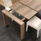 Table extensible en mélaminé et MDF moderne Jesi Viadurini