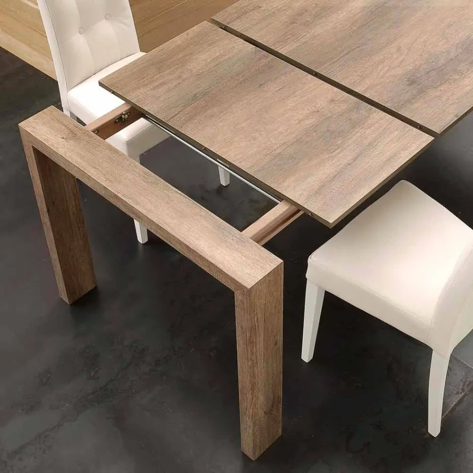 Table extensible en mélaminé et MDF moderne Jesi Viadurini