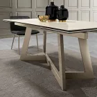 Table extensible en vitrocéramique avec 3 finitions différentes fabriquée en Italie - Tecna Viadurini