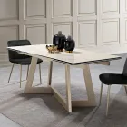 Table extensible en vitrocéramique avec 3 finitions différentes fabriquée en Italie - Tecna Viadurini