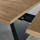 Table d'appoint extensible en chêne Made in Italy - Zerba Viadurini