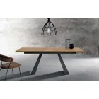 Table d'appoint extensible en chêne Made in Italy - Zerba Viadurini