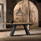 Table d'appoint extensible en chêne Made in Italy - Zerba Viadurini