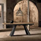 Table d'appoint extensible en chêne Made in Italy - Zerba Viadurini