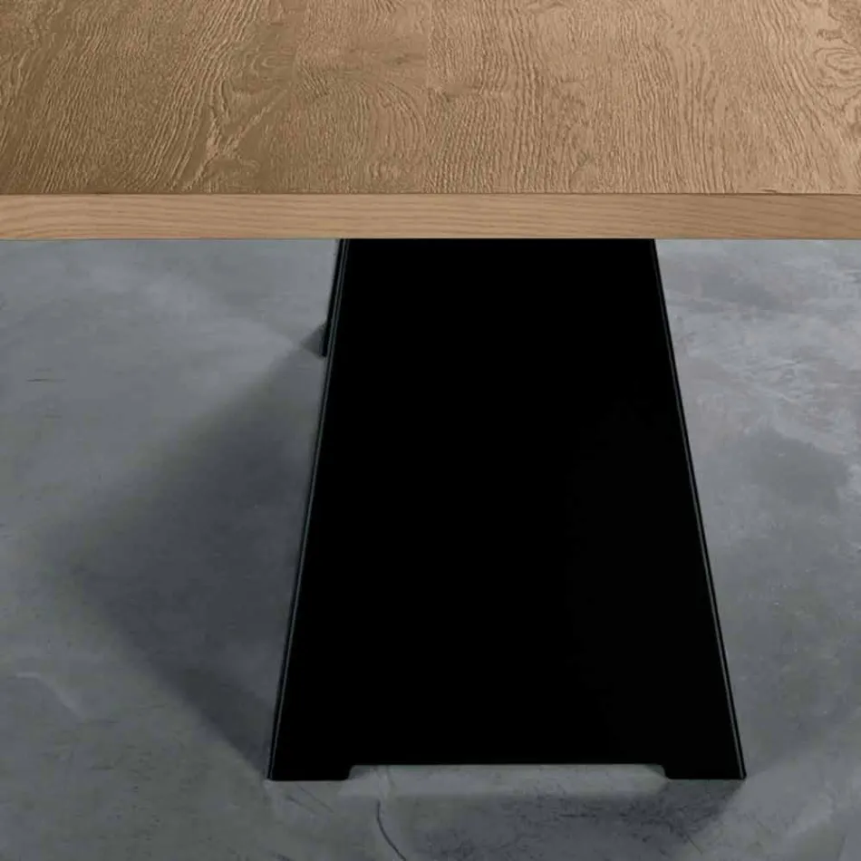 Table d'appoint extensible en chêne Made in Italy - Zerba Viadurini