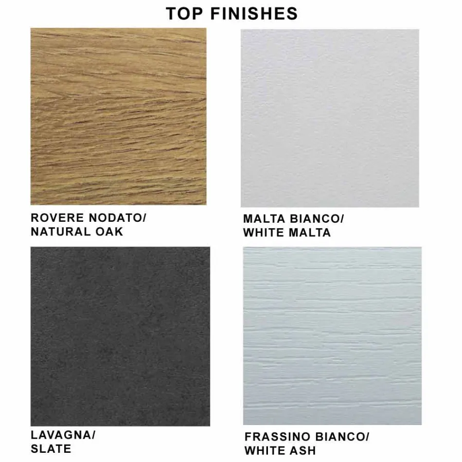 Table extensible moderne 14 places avec plateau en stratifié fabriquée en Italie - Ezzellino Viadurini