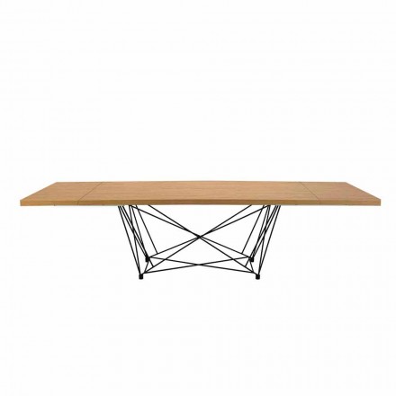 Table extensible moderne 14 places avec plateau en stratifié fabriquée en Italie - Ezzellino Viadurini