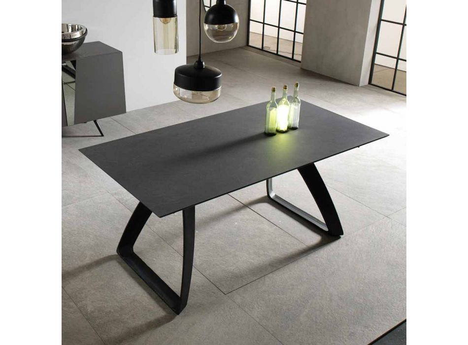 Table extensible moderne avec pieds en métal, Villongo Viadurini