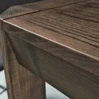 Table extensible moderne avec pieds en trapèze en bois de frêne Parre Viadurini