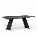 Table extensible moderne avec plateau en grès made in Italy, Erve