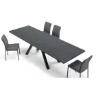 Table extensible moderne avec plateau en bois laminé fabriquée en Italie – Settimmio Viadurini