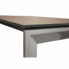 Table extensible moderne avec plateau en verre céramique Filadelfia Viadurini