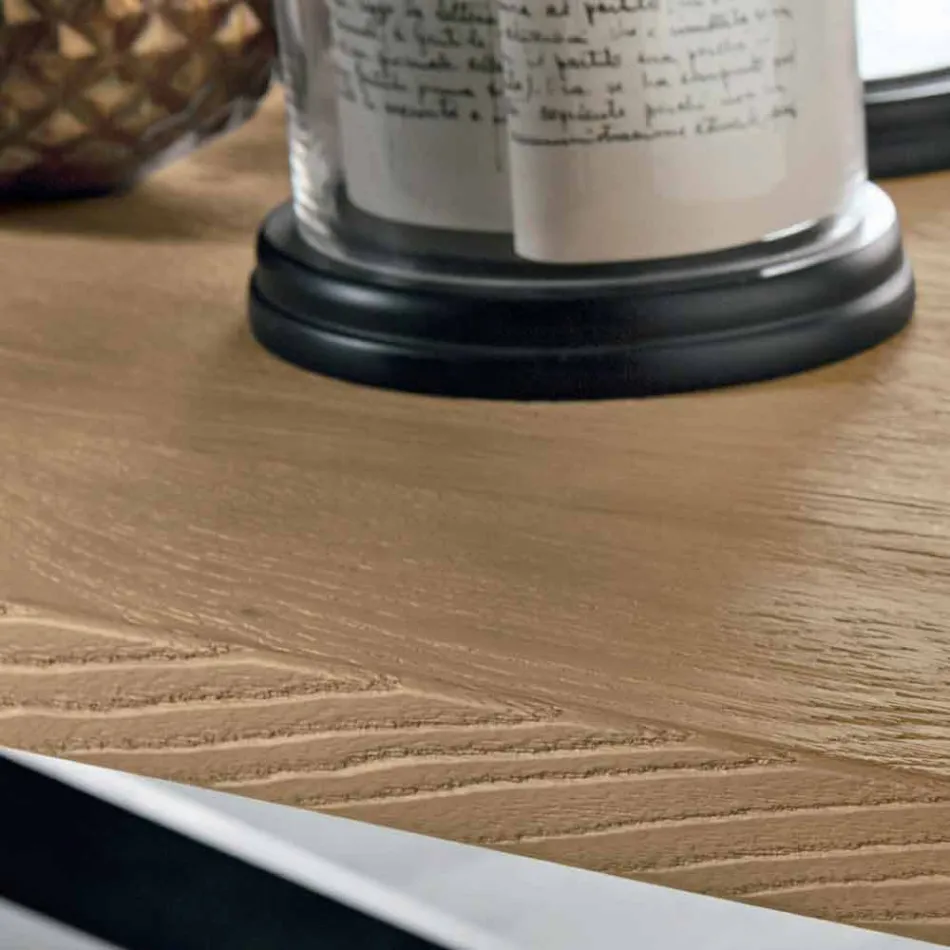 Table à rallonge moderne en bois de chêne fabriqué en Italie - Oncino Viadurini