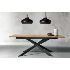 Table à rallonge moderne en bois de chêne fabriqué en Italie - Oncino Viadurini