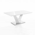 Table Moderne Extensible Jusqu’à 200 cm Mdf et Acier - Sannio