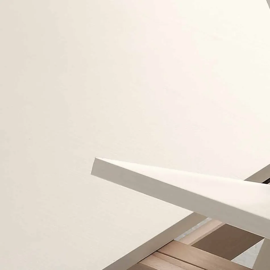 Table extensible moderne en mélaminé et Mdf Denver Viadurini