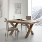 Table extensible moderne en mélaminé et Mdf Denver Viadurini