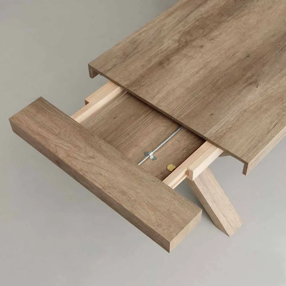 Table extensible moderne en mélaminé et Mdf Denver Viadurini