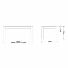 Table à rallonge moderne en chêne massif, L180 / 280xP100cm, Jacob Viadurini